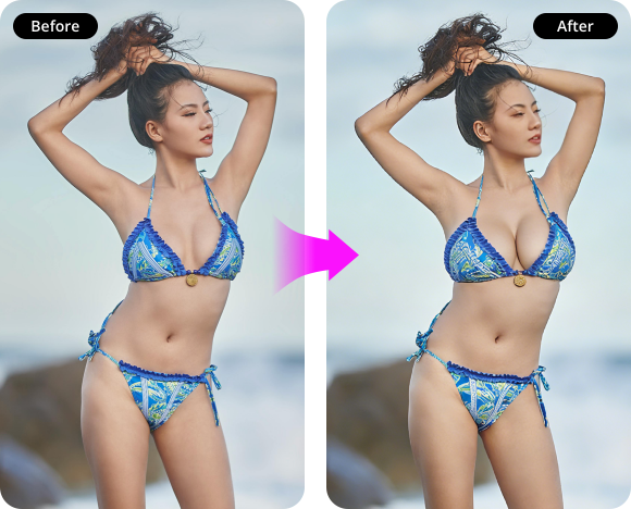 AI Bikini Breast Size Changer Previews