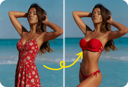 one tap remove clothes from image