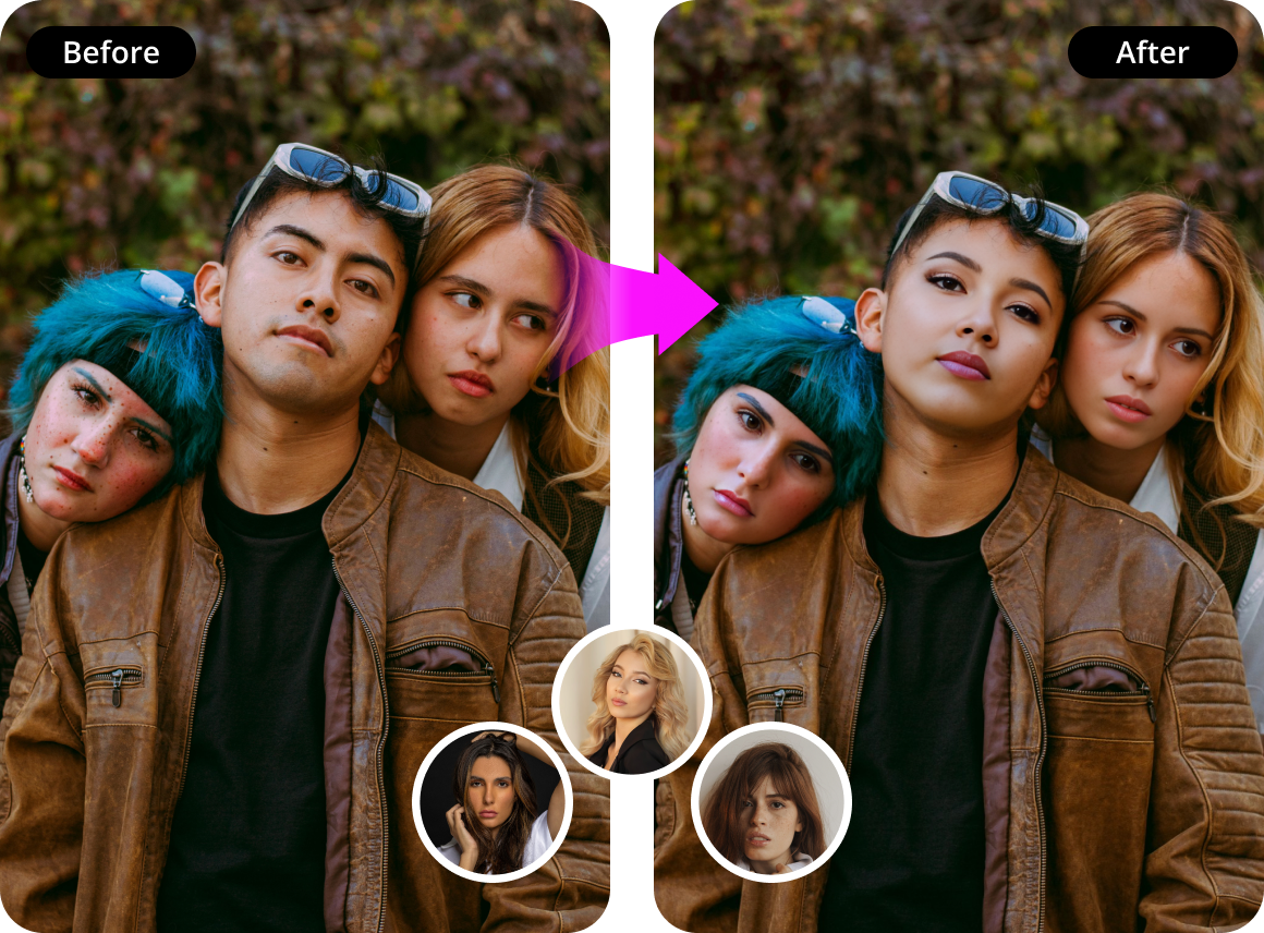 Multiple Face Swap, Exchange Faces on Photos Easily
