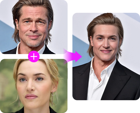 creative photo collages with face swapper