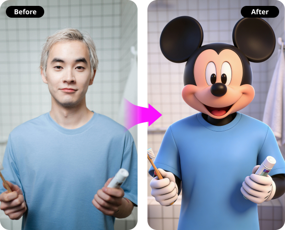 mickey mouse face swap