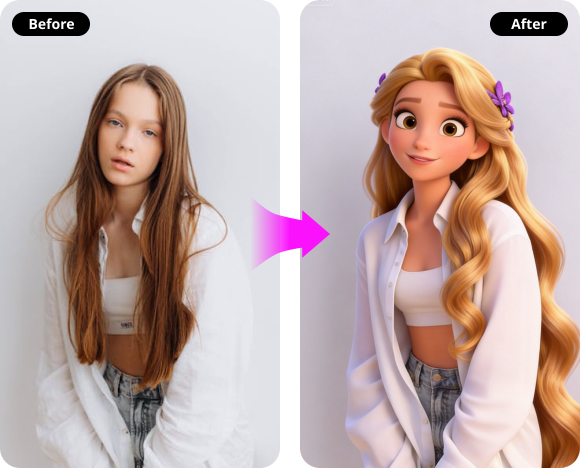 rapunzel and flynn face swap